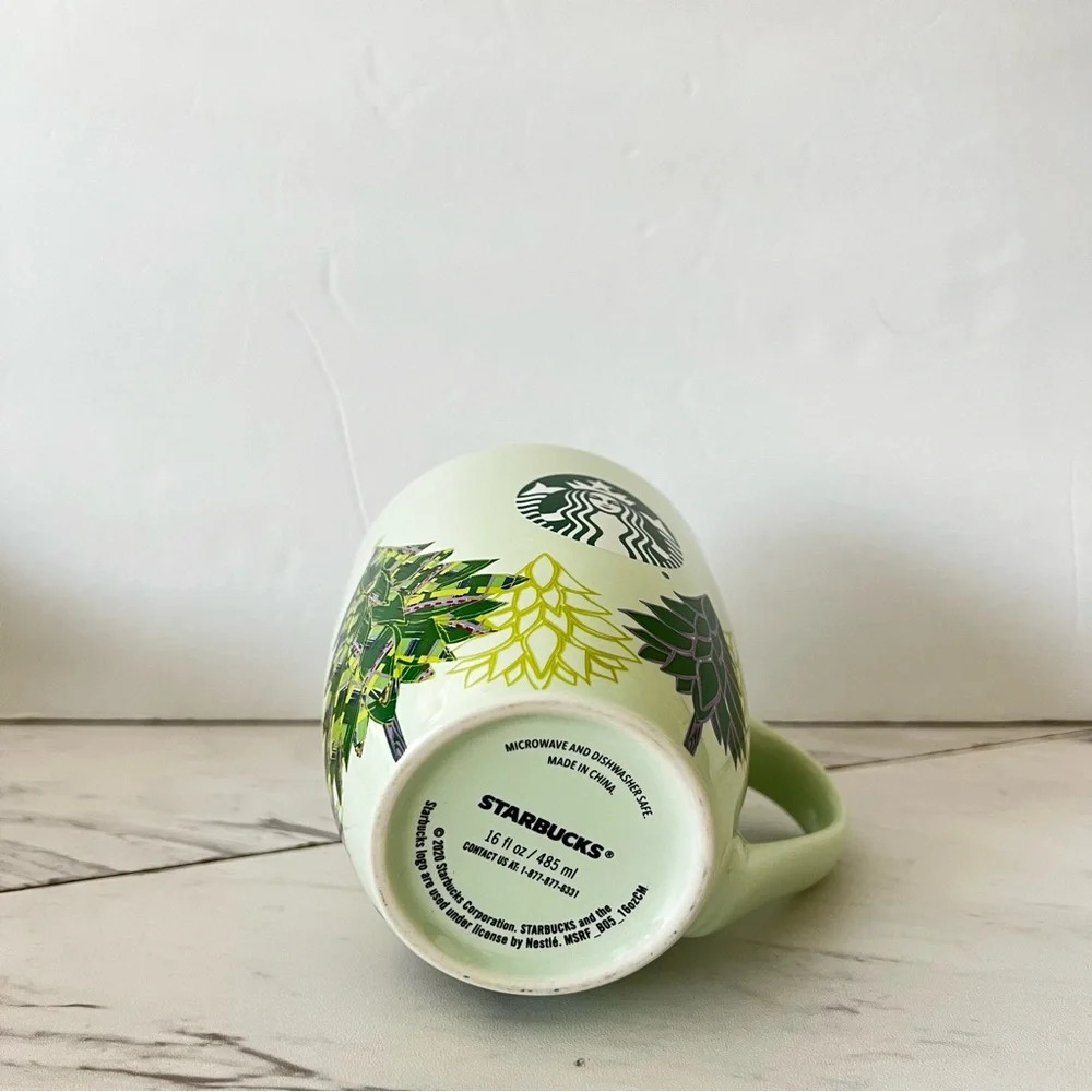 New without box, Starbucks Coffee Mug 16 Fl Oz. 2020 Holiday Christmas Pine Tree - Picture 7 of 7